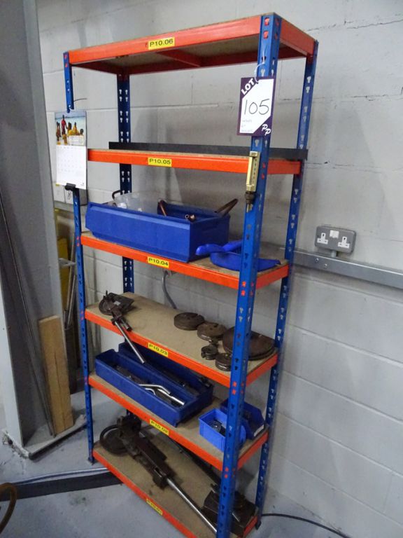 1 bay light duty storage shelving with boards, 900...