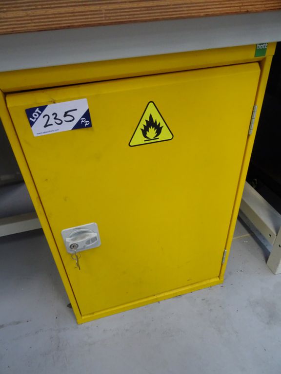 Bott yellow flammable single door storage cupboard...