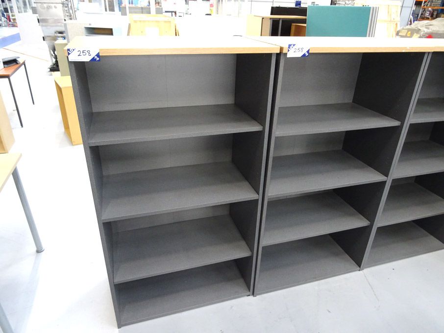 2x maple / grey bookcases, multishelf, 800x460x145...