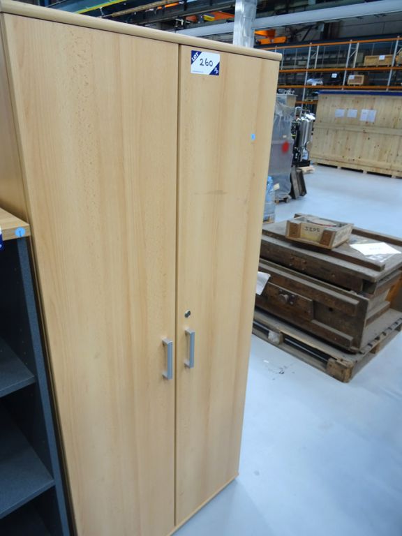 Beech 2 door storage cupboard, 800x400x1830mm