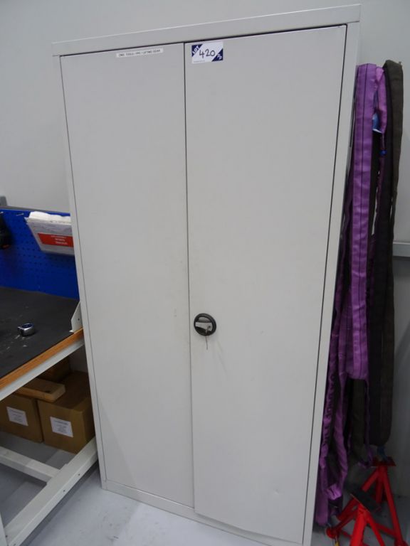2 door metal storage cupboard, 1000x450x1950mm (co...