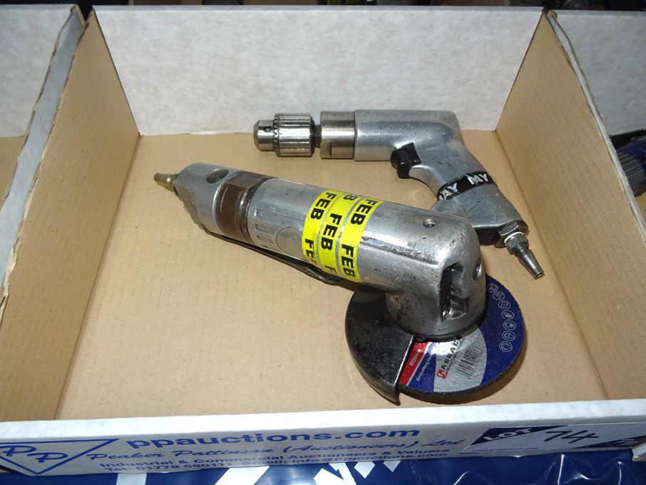 2x UT pneumatic air tools inc: angle grinder & dri...