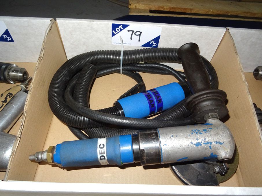2x pneumatic tools inc: collet chuck & angle grind...