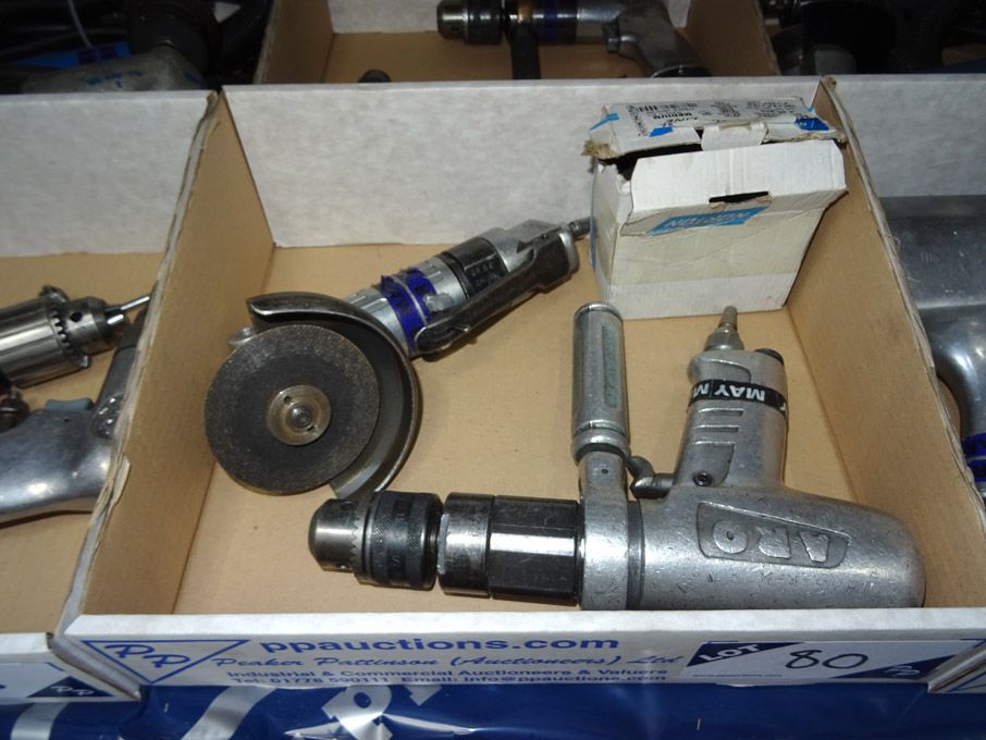 2x pneumatic tools inc: collet chuck & angle grind...