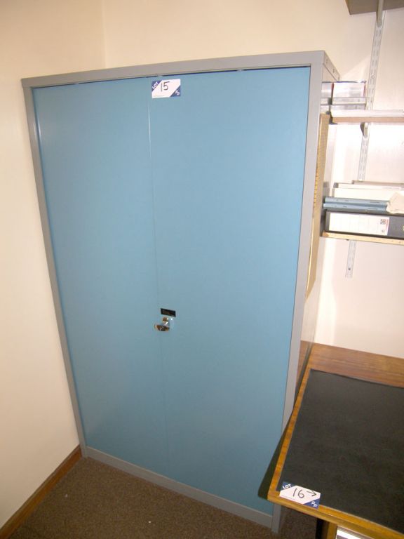 3x DPA metal twin door filing storage cupboards, 1...