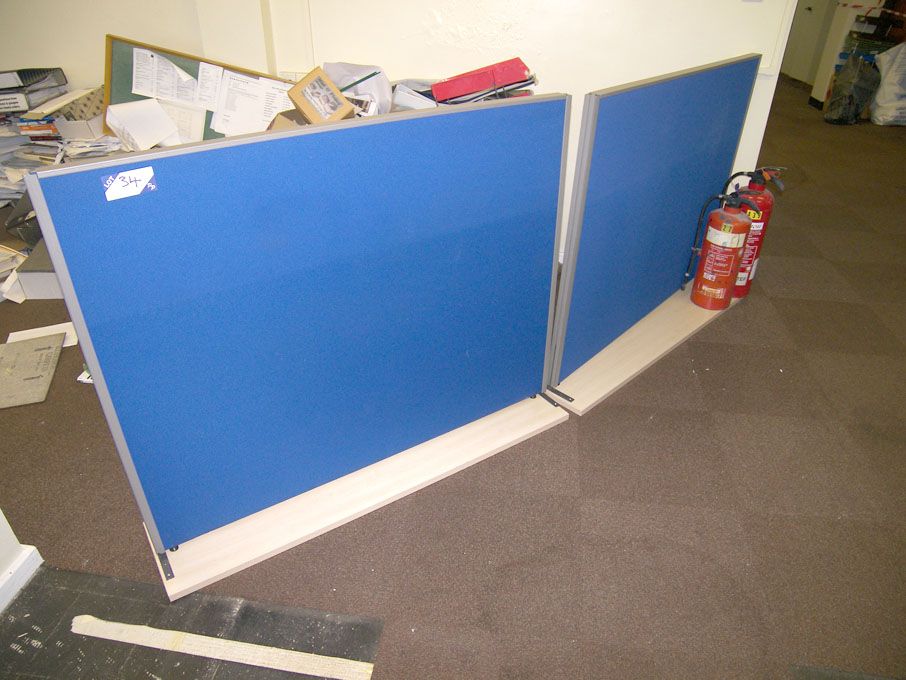 Qty blue upholstered partition screen to 1400x1000...