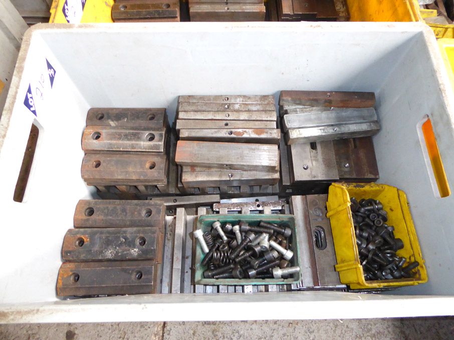 Qty press brake clamps in a crate