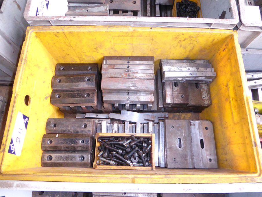 Qty press brake clamps in a crate